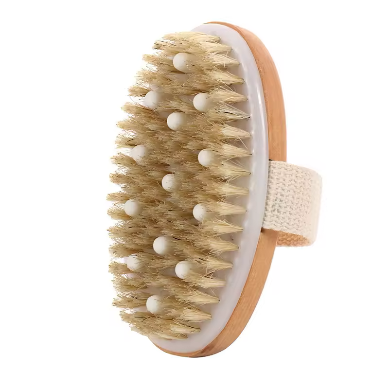 Stampira Sculpt Body Brush - natural bamboo dry brush with vegan massage bristles
