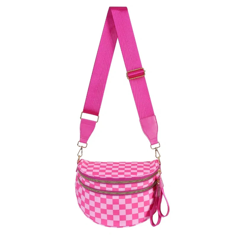 Checkered Hot Pink
