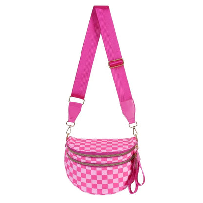 Checkered Hot Pink
