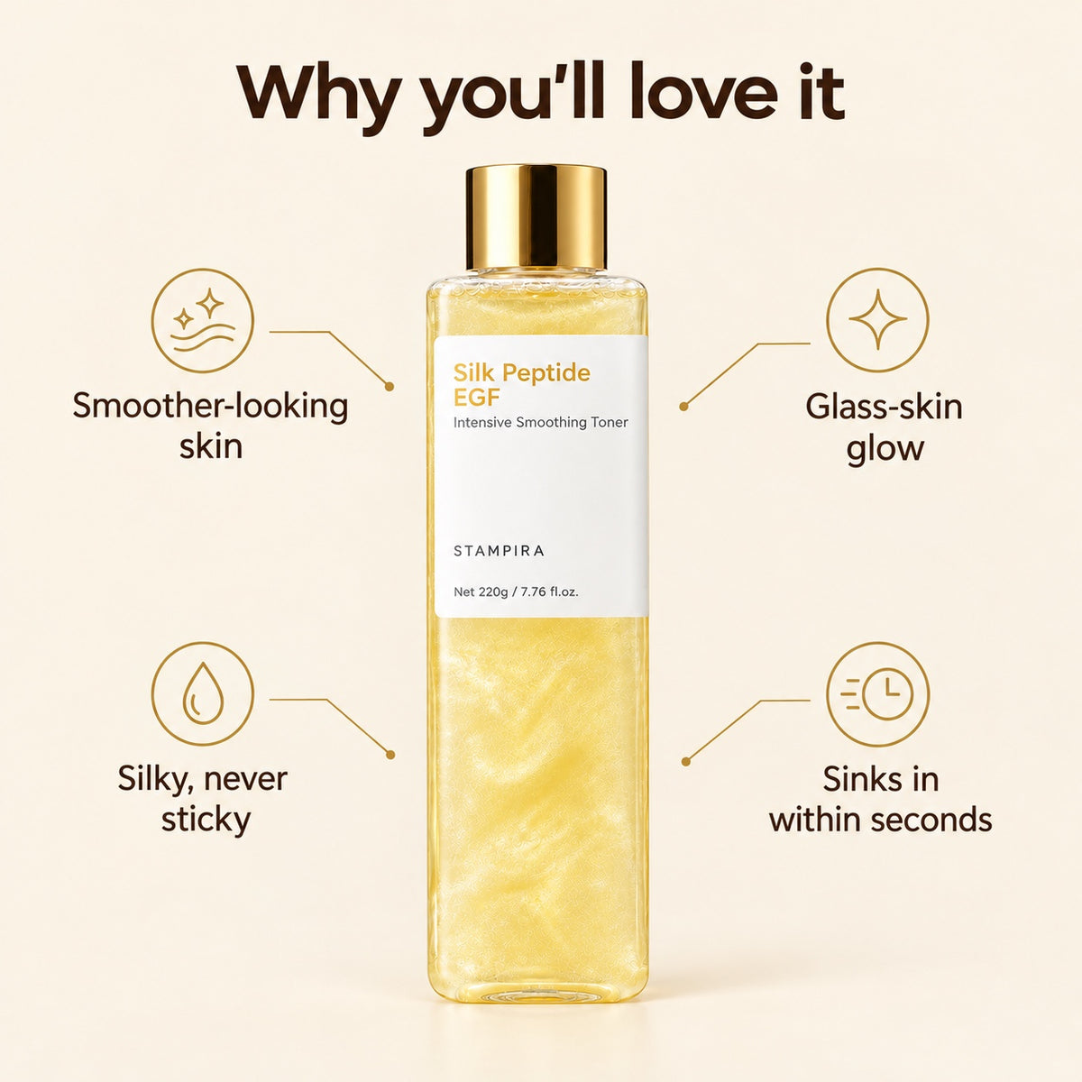 Why you'll love the Silk Peptide EGF toner